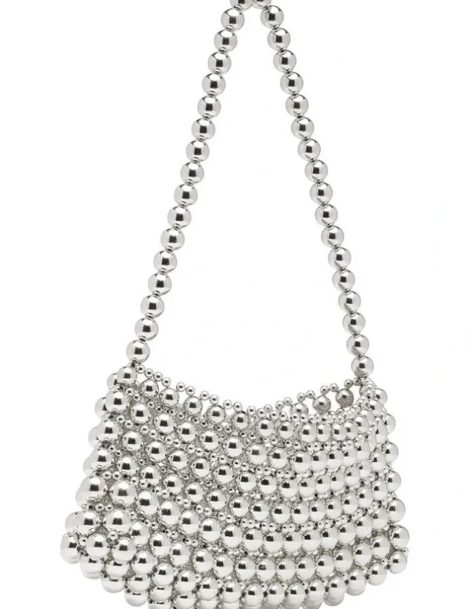 Nine West Bobbie Beaded Bag in Silver