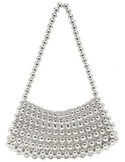 Nine West Bobbie Beaded Bag in Silver
