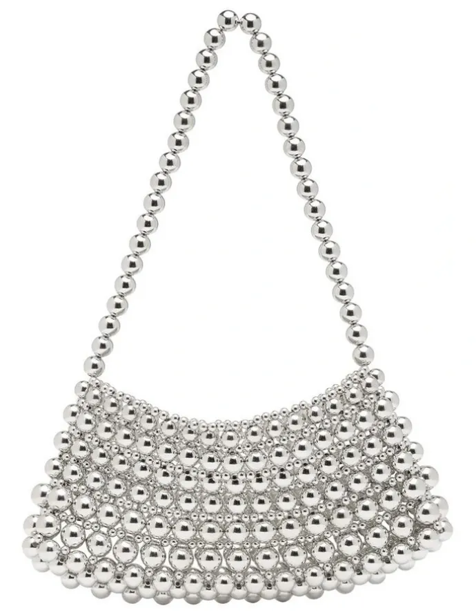 Nine West Bobbie Beaded Bag in Silver