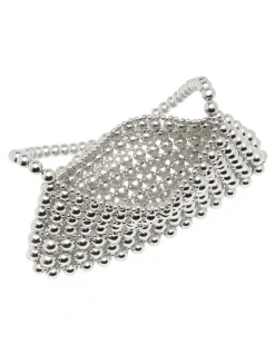Nine West Bobbie Beaded Bag in Silver