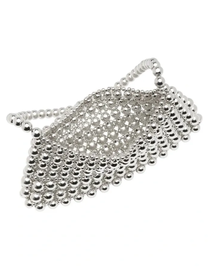 Nine West Bobbie Beaded Bag in Silver