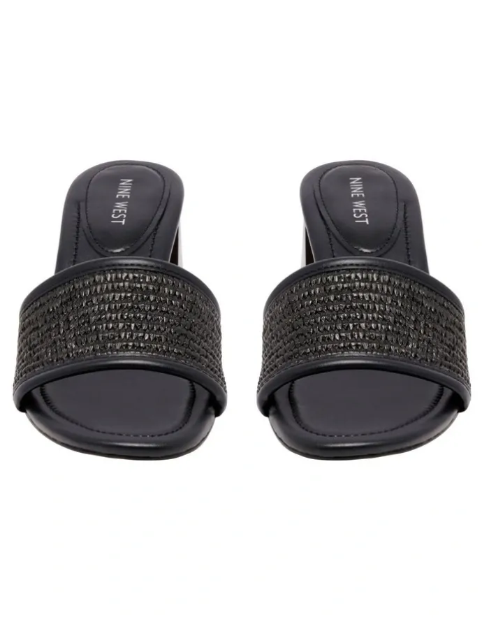 Nine West Fins Heeled Sandal in Black