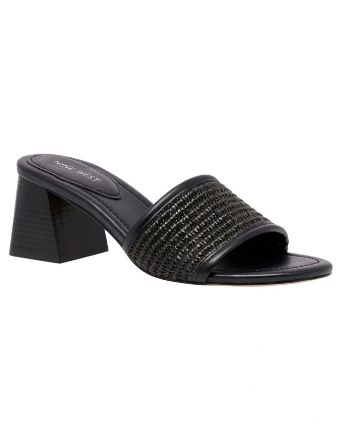 Nine West Fins Heeled Sandal in Black
