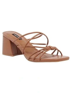Nine West Gainer Heeled Sandal in Light Brown