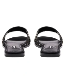 Nine West Giny Flat Sandal in Black
