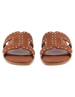 Nine West Giny Flat Sandal in Tan
