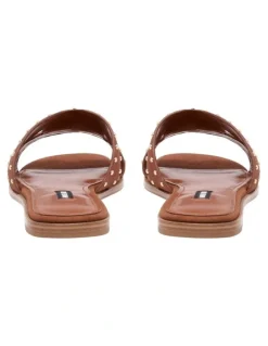 Nine West Giny Flat Sandal in Tan