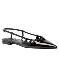 Nine West Harra Slingback Flat in Black