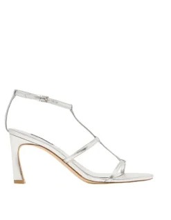 Nine West Pinila Heeled Sandal in Silver