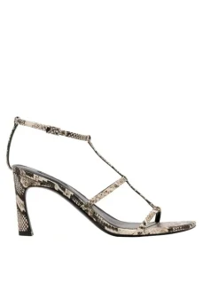 Nine West Pinila Heeled Sandal in Snake