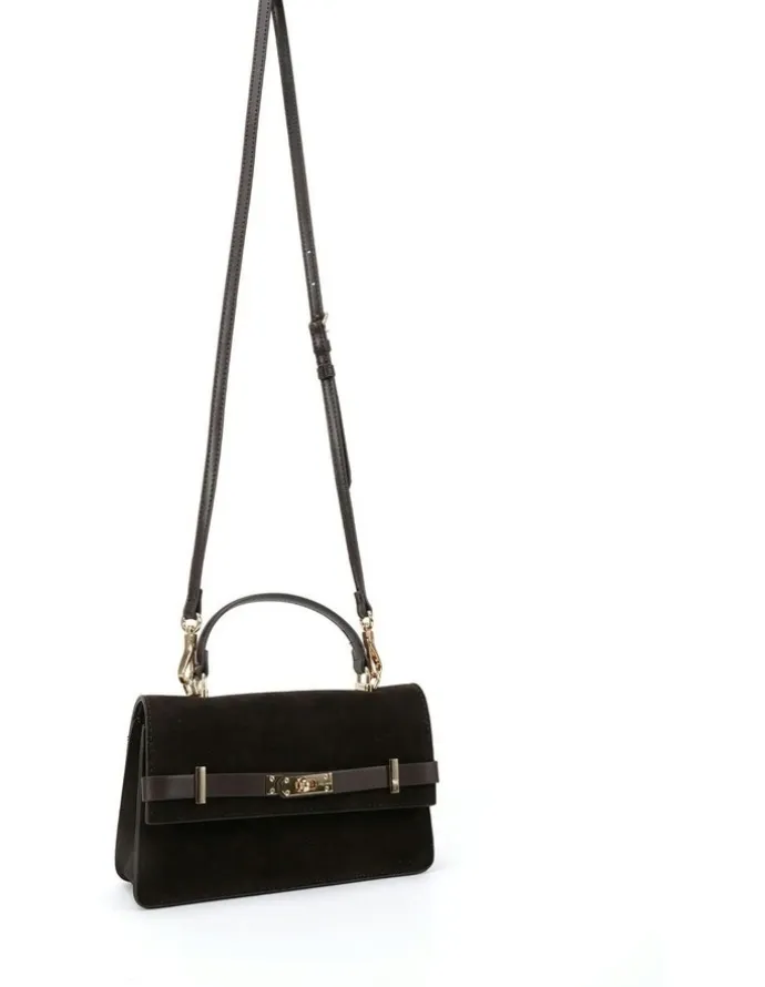 Novo Shoes Achilles Bag in Espresso Suede