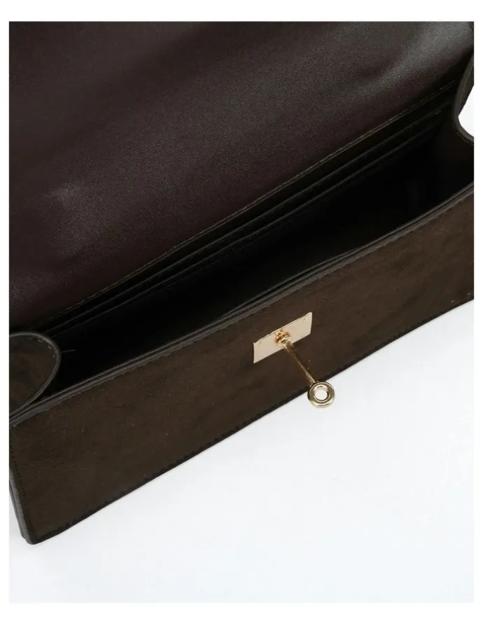 Novo Shoes Achilles Bag in Espresso Suede