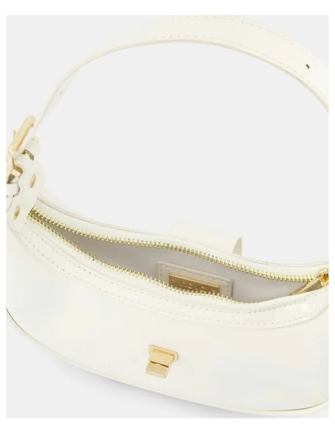 Novo Shoes Aerys Shoulder Bag in White Patent