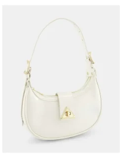 Novo Shoes Aerys Shoulder Bag in White Patent