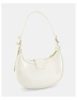 Novo Shoes Aerys Shoulder Bag in White Patent