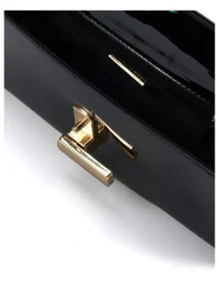 Novo Shoes Alysse Clutch in Black Patent