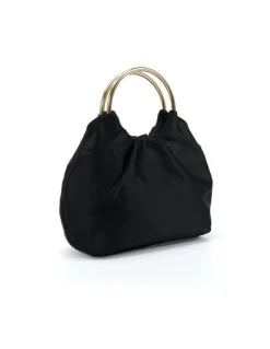 Novo Shoes Amori Handbag in Black Satin