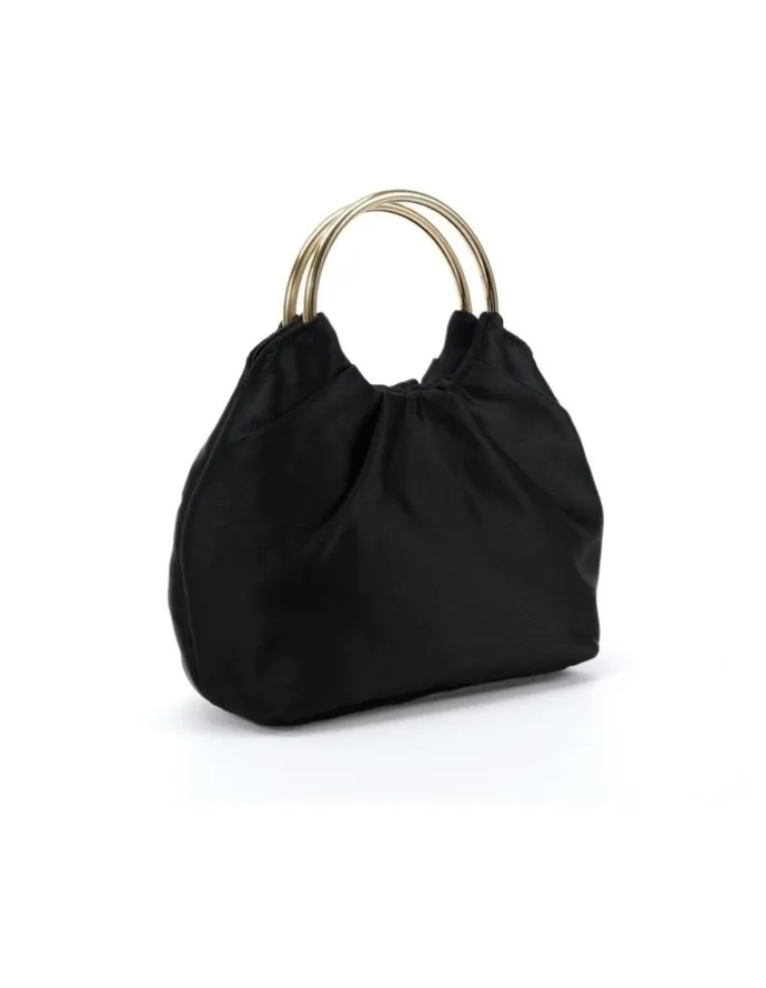 Novo Shoes Amori Handbag in Black Satin