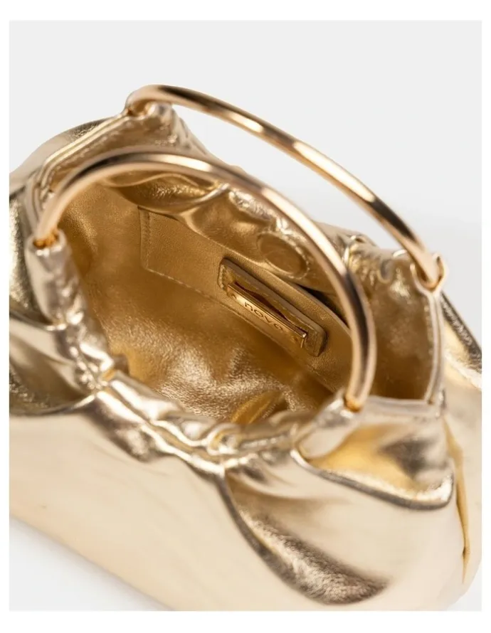 Novo Shoes Amori Top Handle Bag in Gold