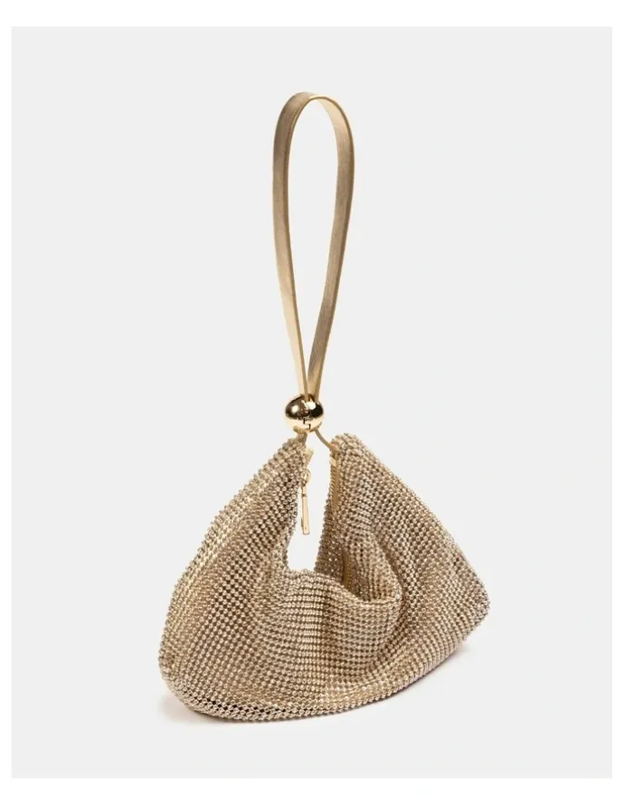 Novo Shoes Auralias Top Handle Bag in Gold