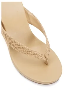 Novo Shoes BACI Raffia wedge thong sandal - 7.8cm platform