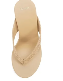 Novo Shoes BACI Raffia wedge thong sandal - 7.8cm platform