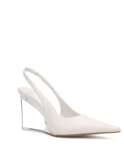 Novo Shoes BIANKO Wedge Sandal - White - Novo Shoes