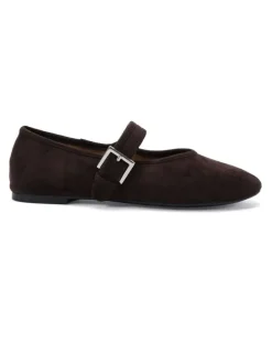 Novo Shoes CANELO Mary Jane Ballet Flat - Espresso Suede
