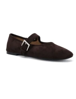 Novo Shoes CANELO Mary Jane Ballet Flat - Espresso Suede