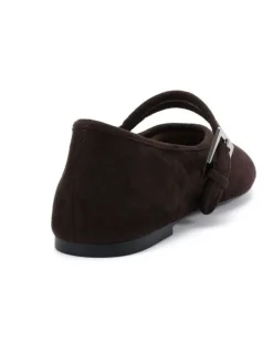 Novo Shoes CANELO Mary Jane Ballet Flat - Espresso Suede