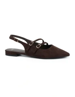 Novo Shoes Canny Flats in Espresso Suede