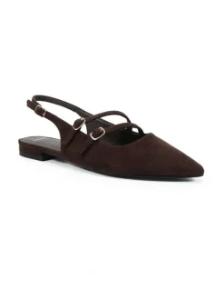 Novo Shoes Canny Flats in Espresso Suede