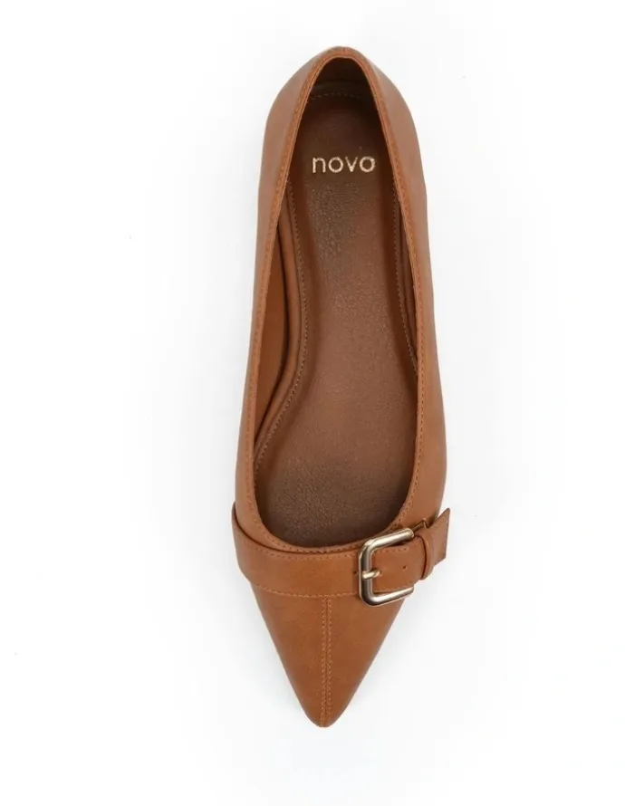 Novo Shoes Catty Ballet Flats in Pecan