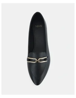 Novo Shoes Cremona Loafer Flats in Black