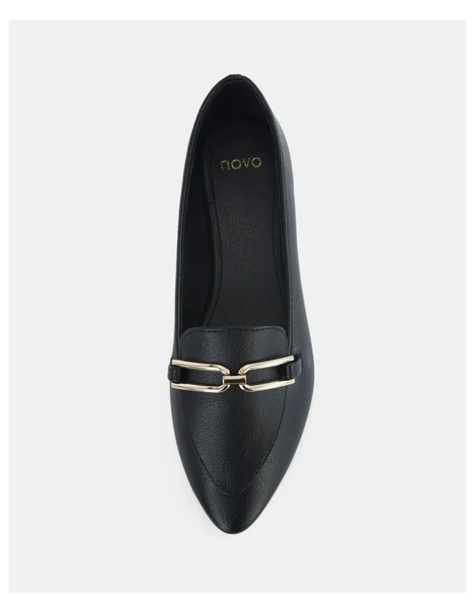 Novo Shoes Cremona Loafer Flats in Black