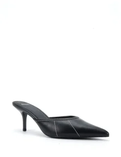 Novo Shoes IMPOLITE Heeled Mule - Black