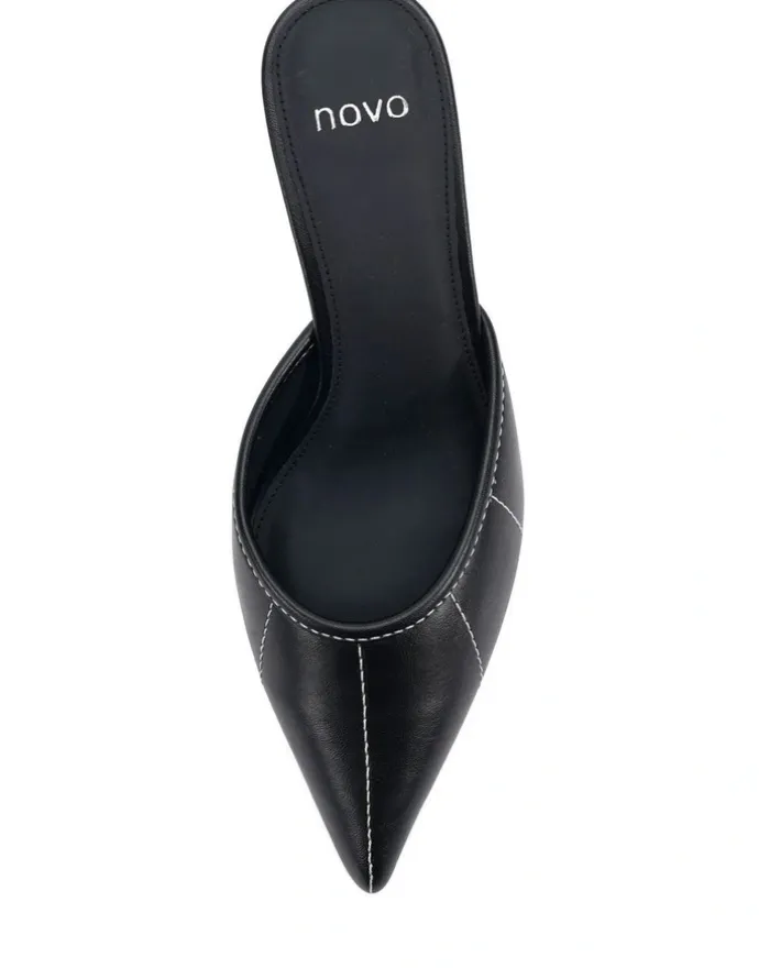 Novo Shoes IMPOLITE Heeled Mule - Black