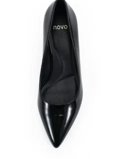 Novo Shoes Inessa Court Heels in Black Patent