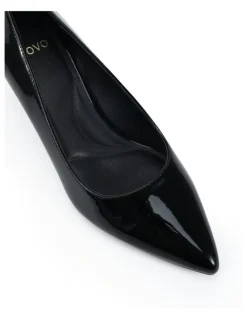 Novo Shoes Inessa Court Heels in Black Patent