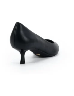 Novo Shoes Inessa Court Heels in Black Smooth