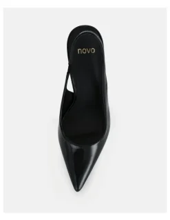 Novo Shoes IRAYA Slingback Stiletto Heel - Black Patent