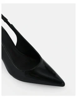Novo Shoes IRAYA Slingback Stiletto Heel - Black Patent