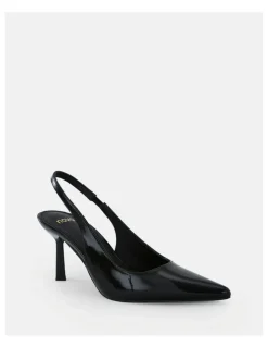 Novo Shoes IRAYA Slingback Stiletto Heel - Black Patent