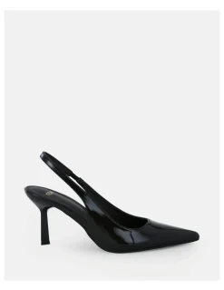 Novo Shoes IRAYA Slingback Stiletto Heel - Black Patent