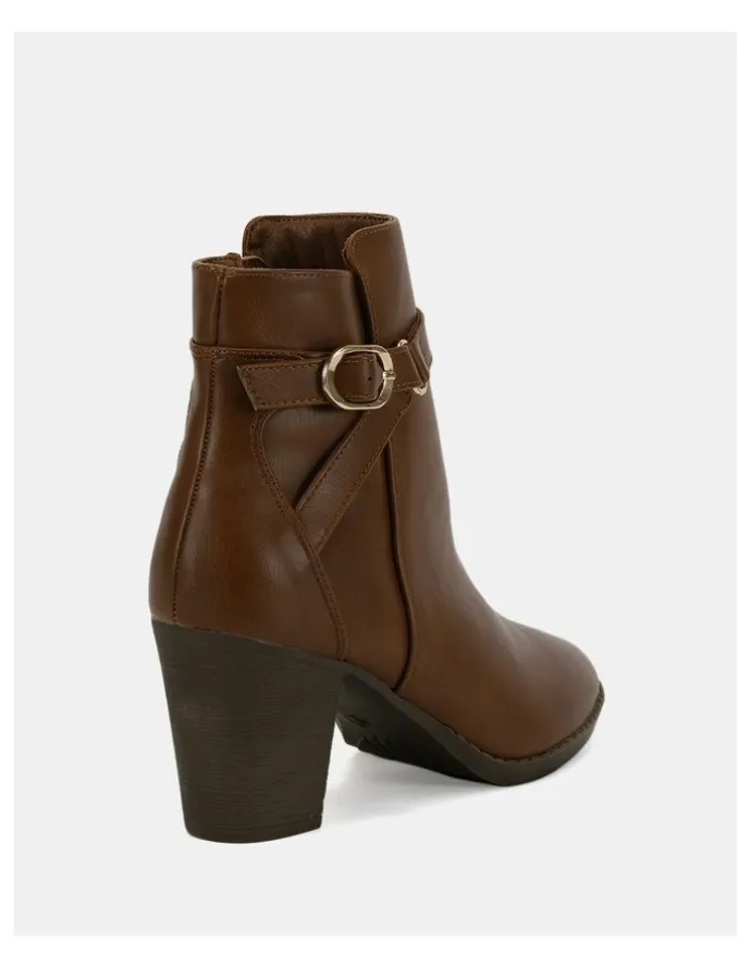 Novo Shoes Joycie Ankle Boots in Brown
