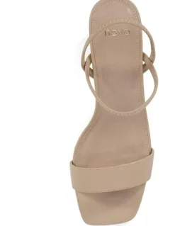 Novo Shoes LASSO - Neutral Smooth strappy block heel sandal