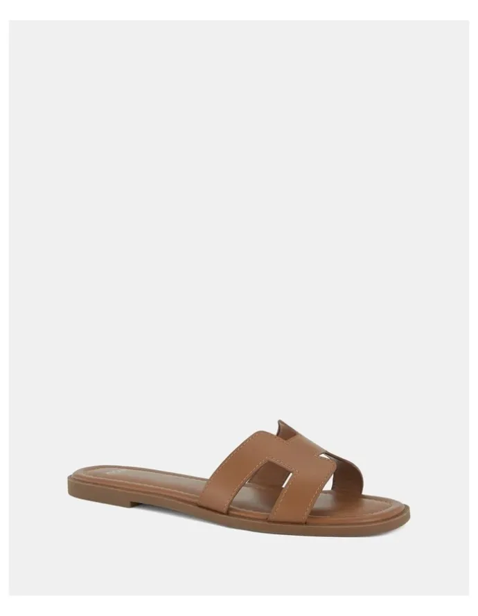 Novo Shoes Sachie Slides in Caramel