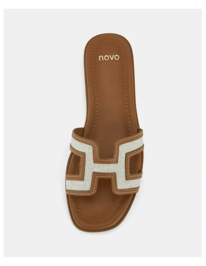 Novo Shoes Sachie Slides in Brown
