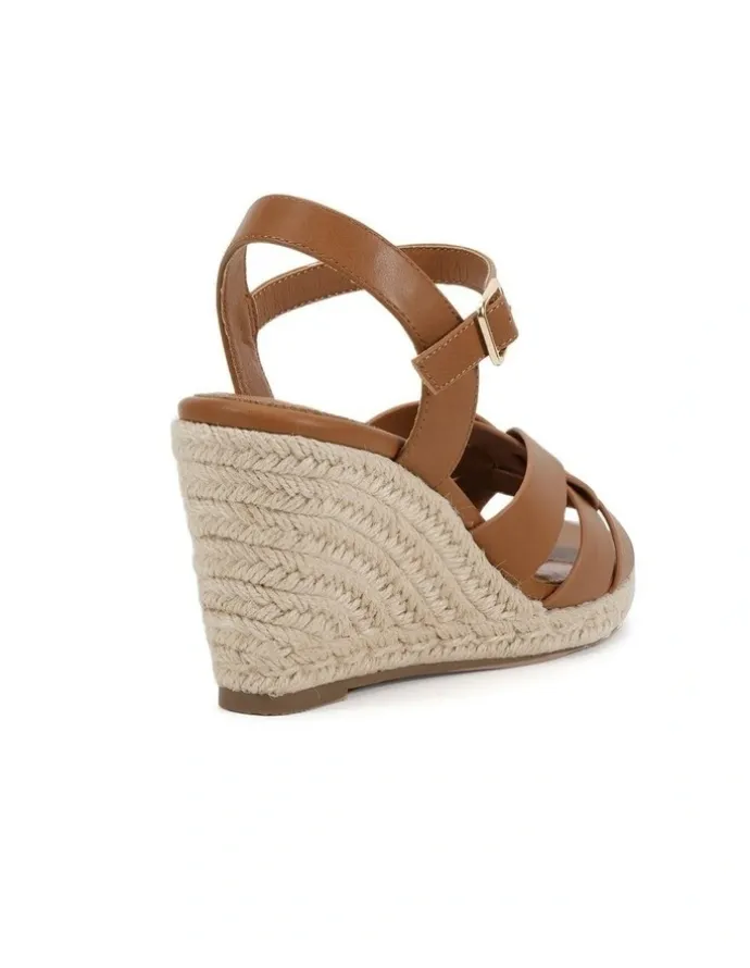 Novo Shoes Wealthy Wedges Sandal in Caramel