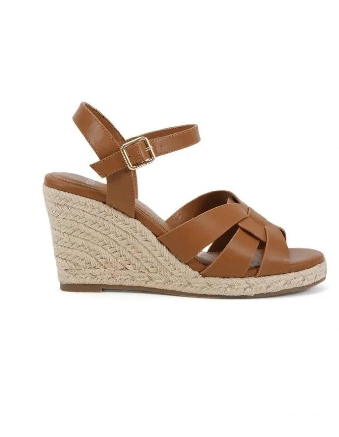 Novo Shoes Wealthy Wedges Sandal in Caramel
